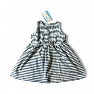 NWT IFFEI  Easter Striped Blue and White Kids Dress size 9-12 months